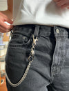 Skull Charm Belt Loop Pants Chain