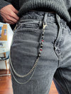 Onyx and Oxblood Beaded Pants Chain