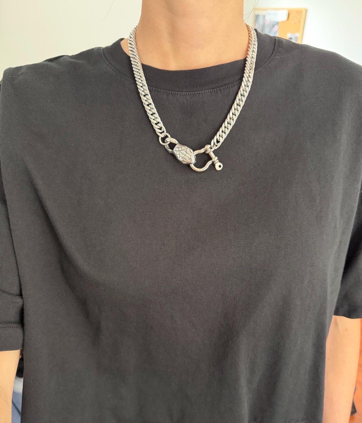 Snake Charm Industrial Chain Necklace