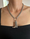 Western Goth Cowboy Boot Necklace