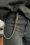 Skull Charm Snake Chain Belt Loop Pants Chain
