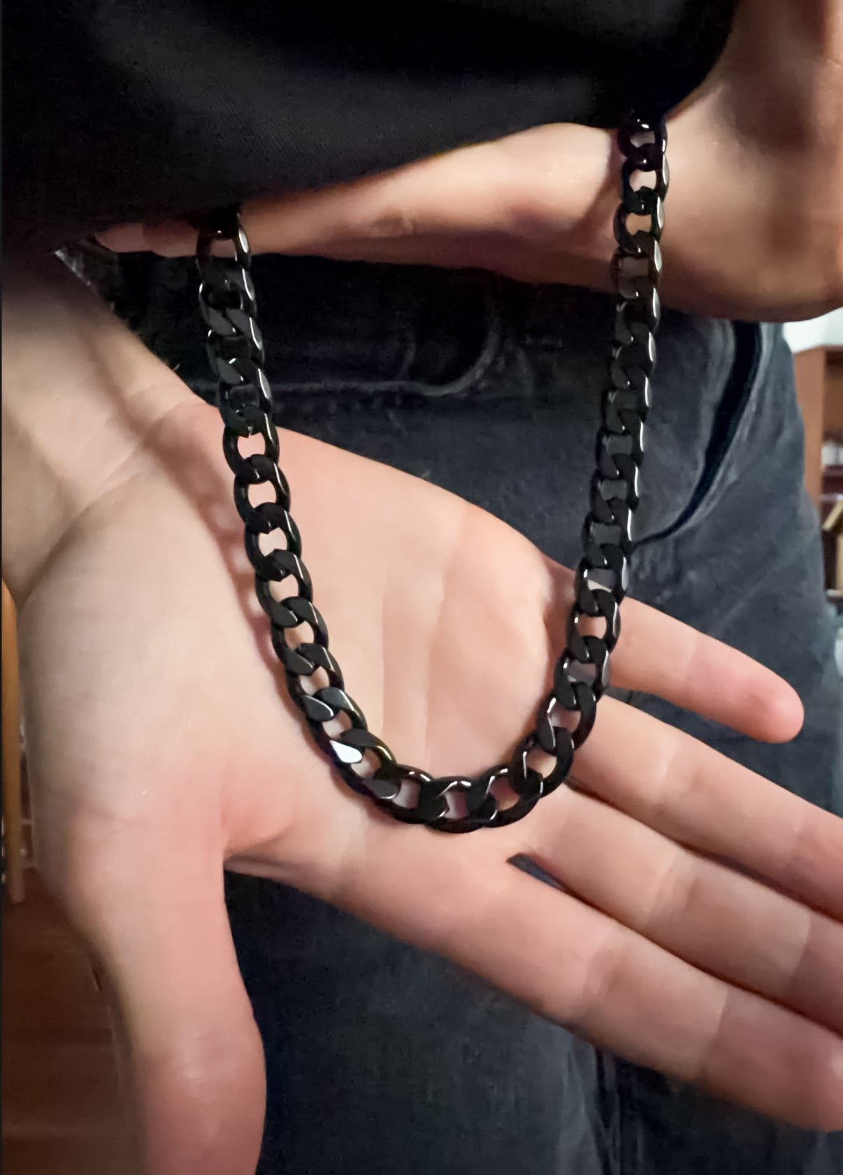 Black Carabiner Pants Chain