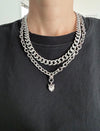 Layered Devil Heart Charm
