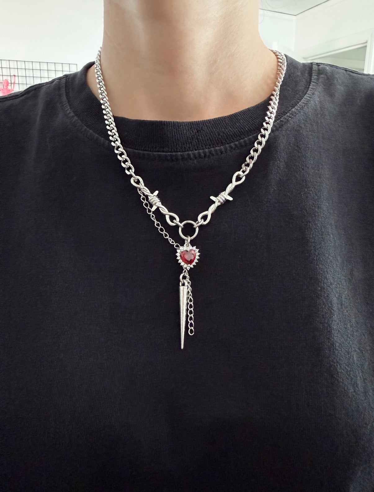 Scarlet Spike Necklace