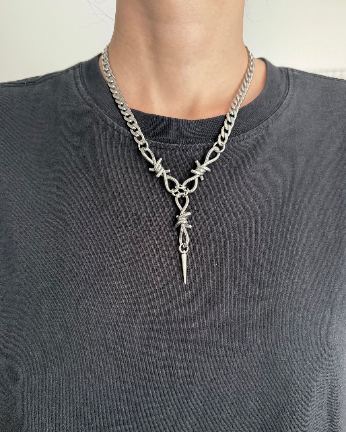 Barbell Lariat Necklace
