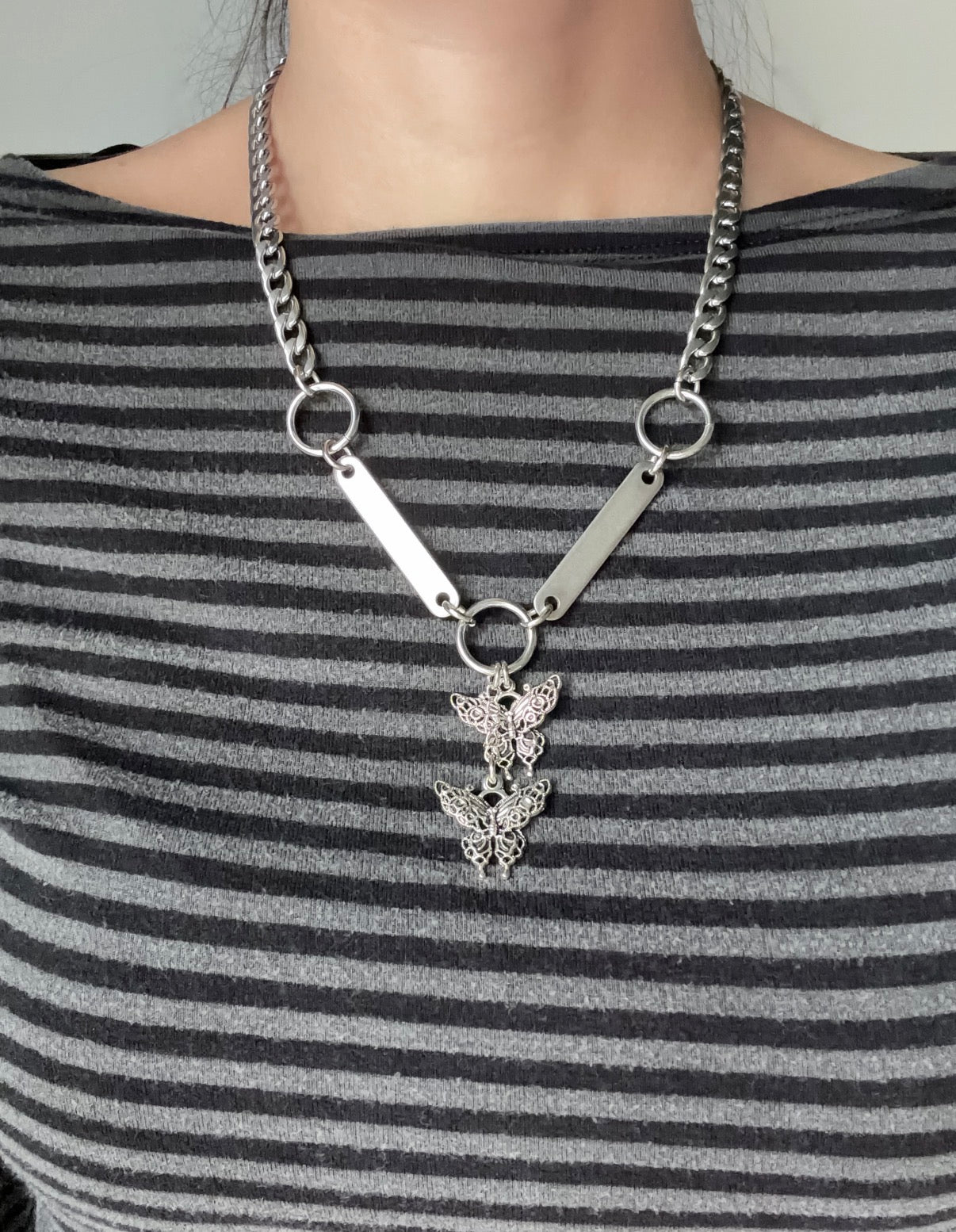 Whimsigoth Butterfly Necklace