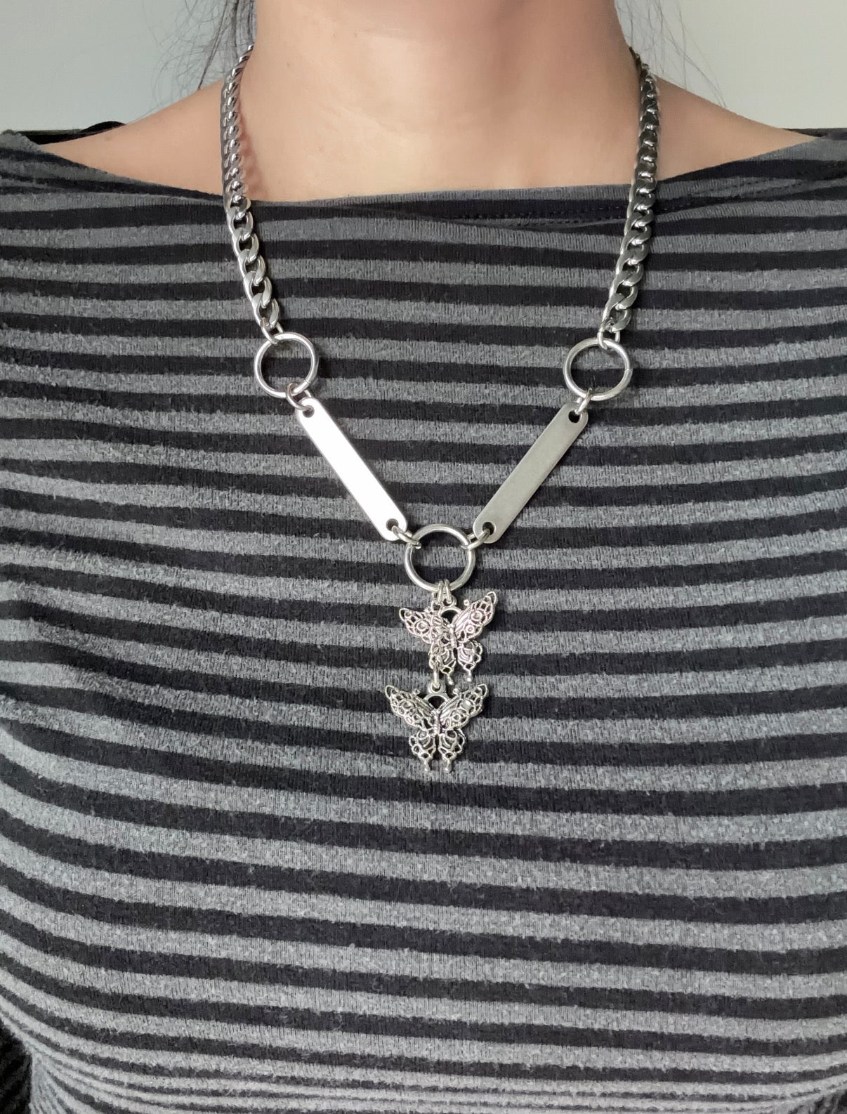 Whimsigoth Butterfly Necklace