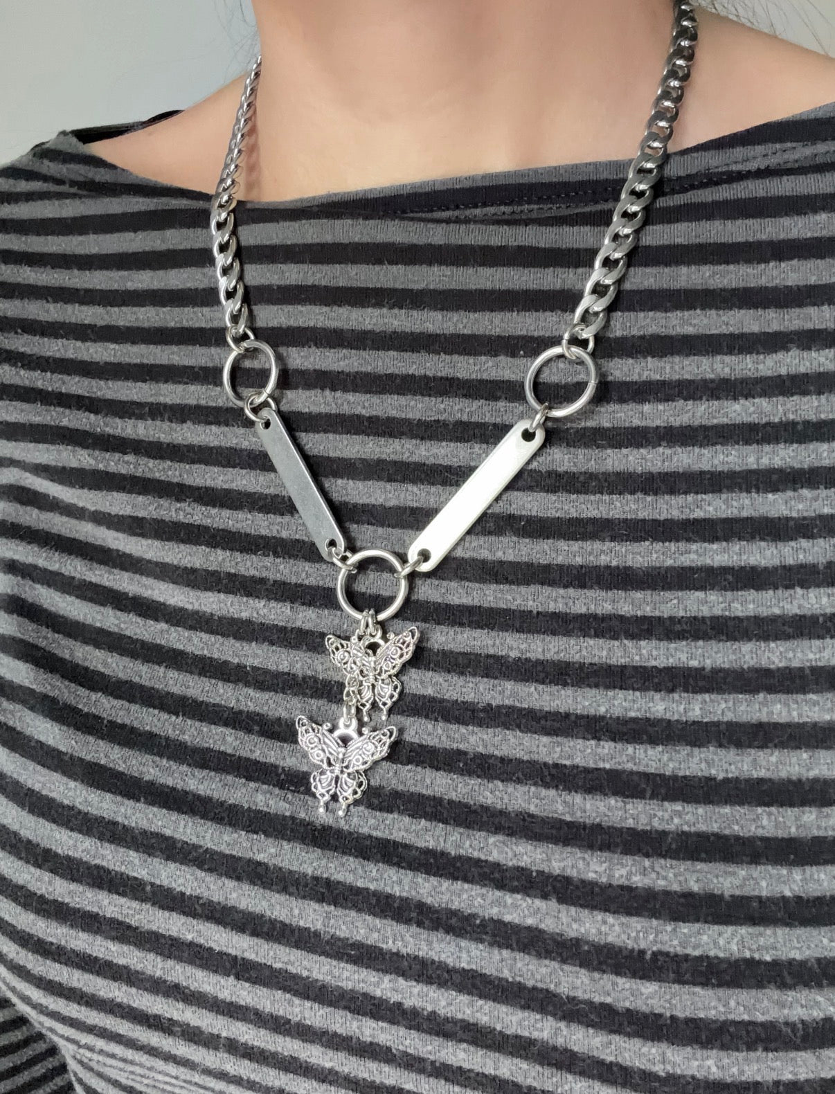 Whimsigoth Butterfly Necklace