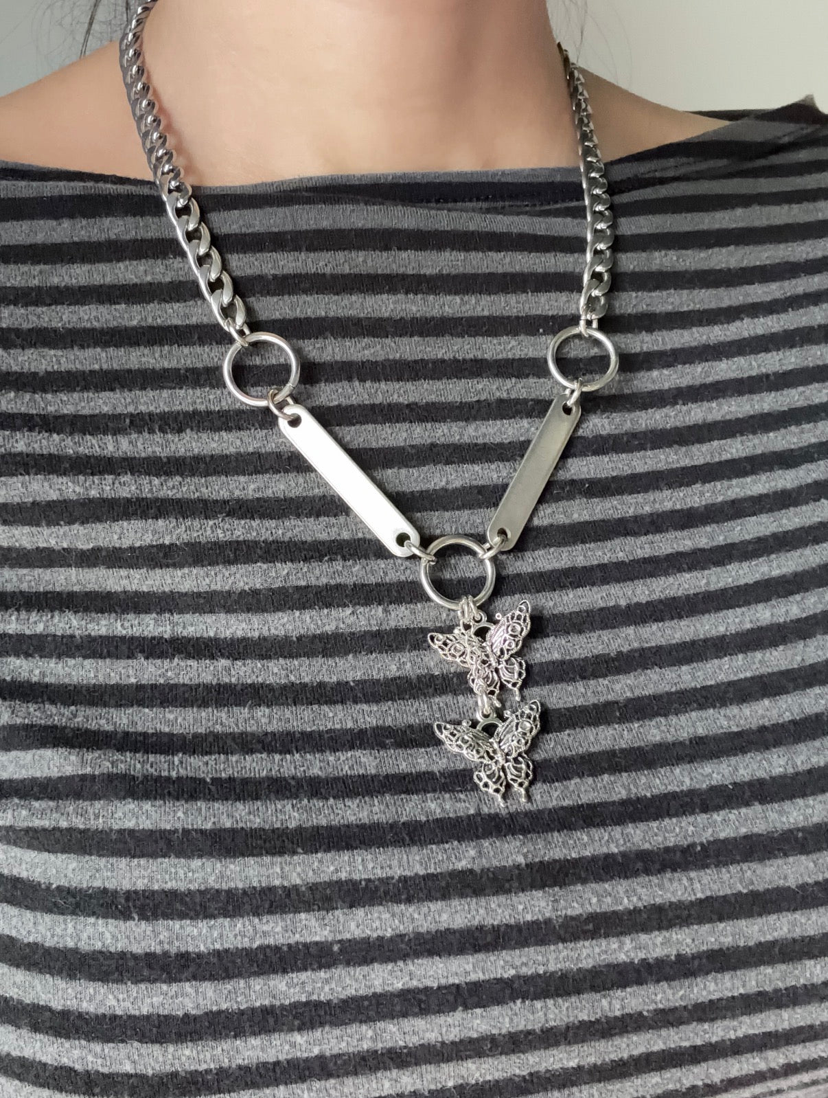 Whimsigoth Butterfly Necklace
