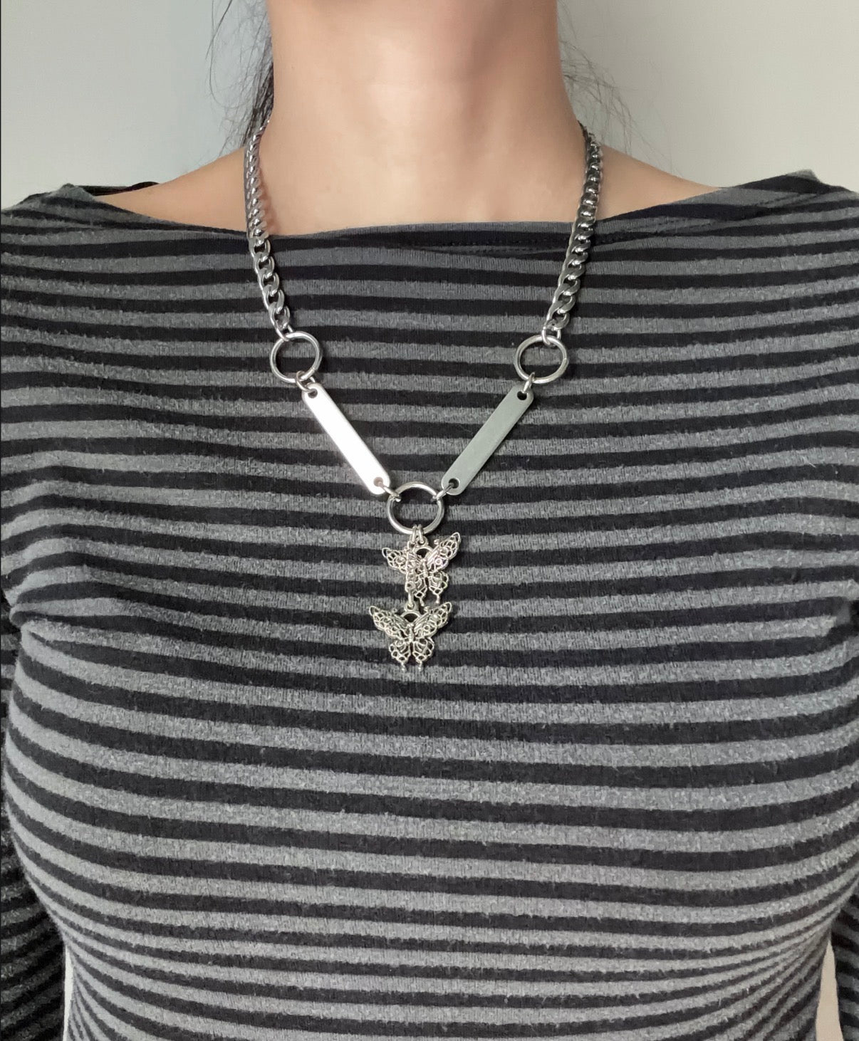 Whimsigoth Butterfly Necklace