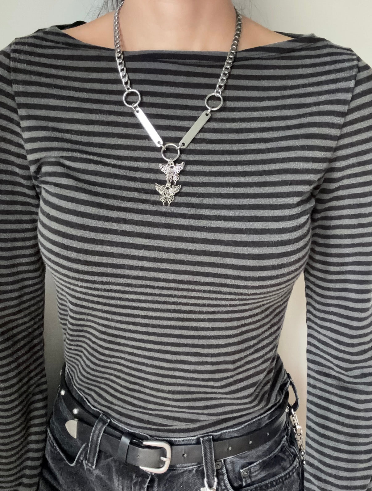 Whimsigoth Butterfly Necklace