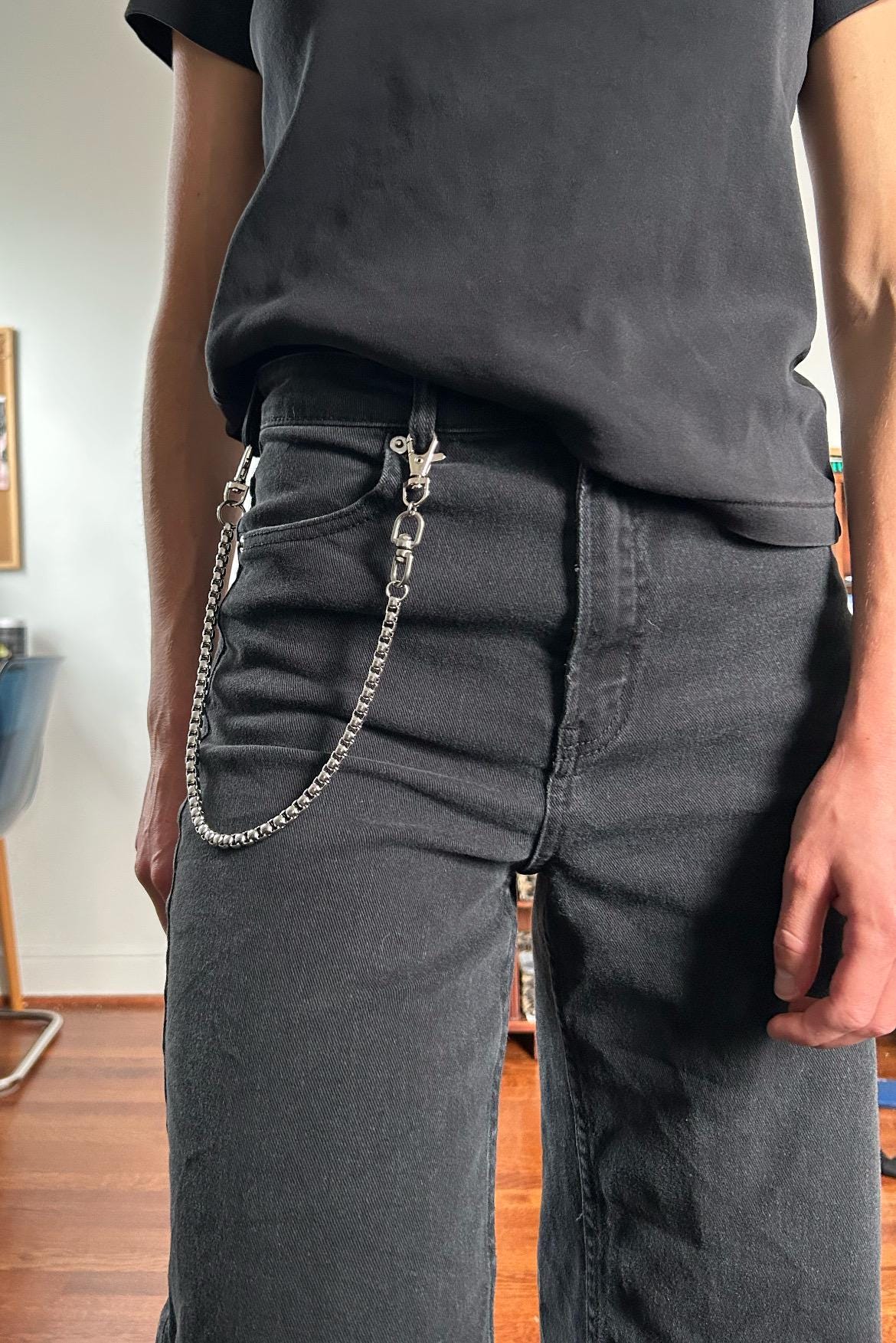 Snake Chain Belt Loop Pants Chain