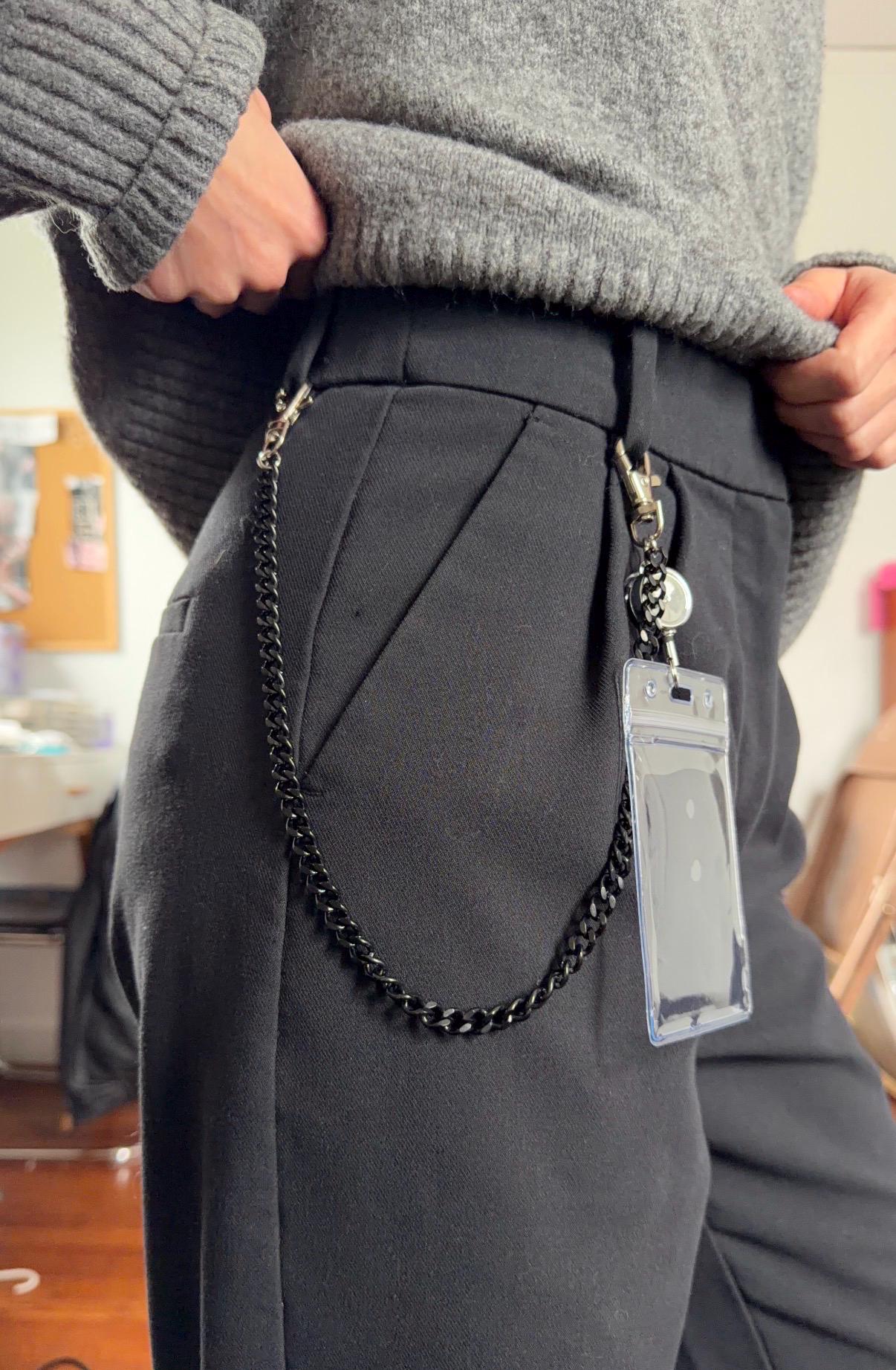 Black Belt Loop ID Badge Chain
