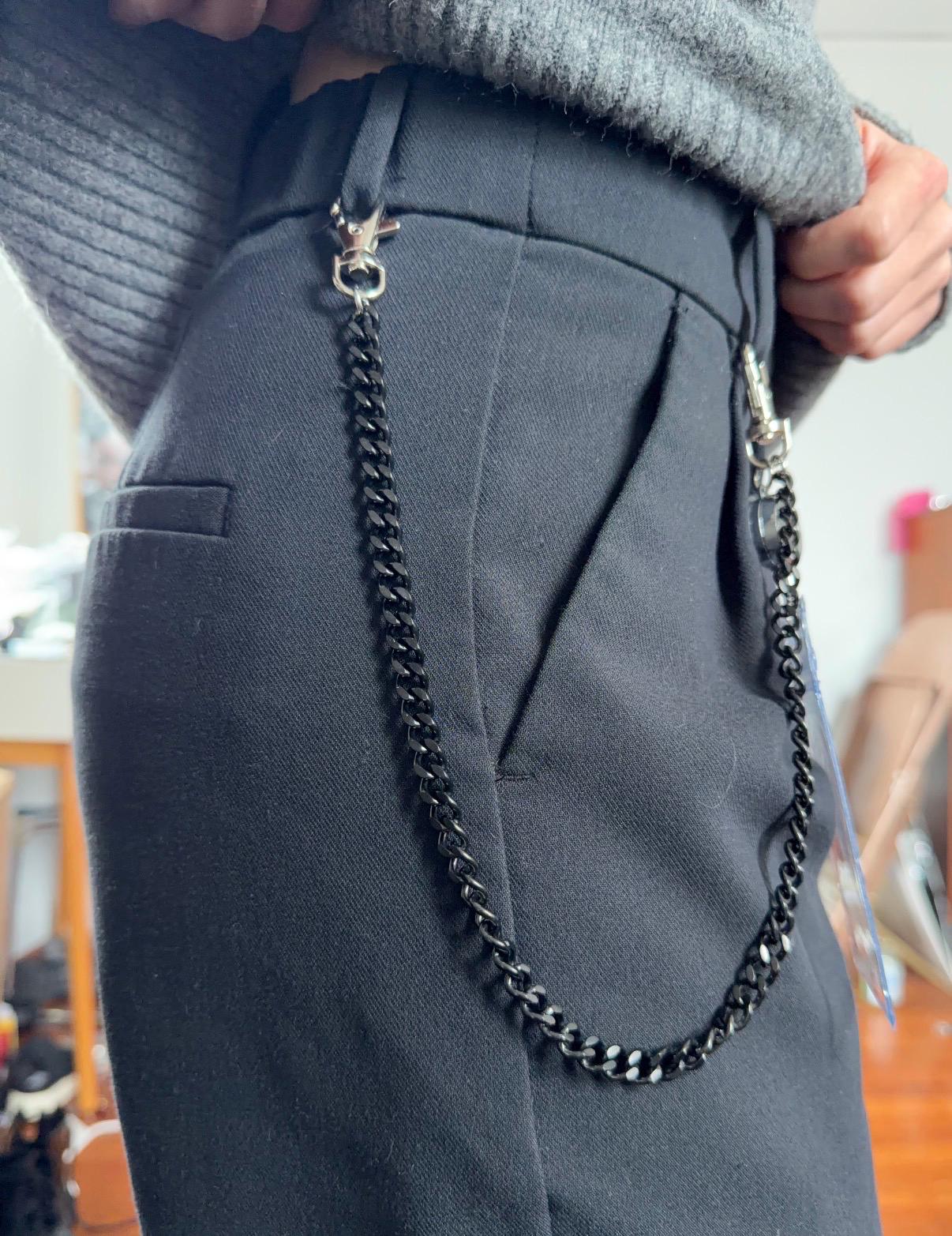 Black Belt Loop ID Badge Chain
