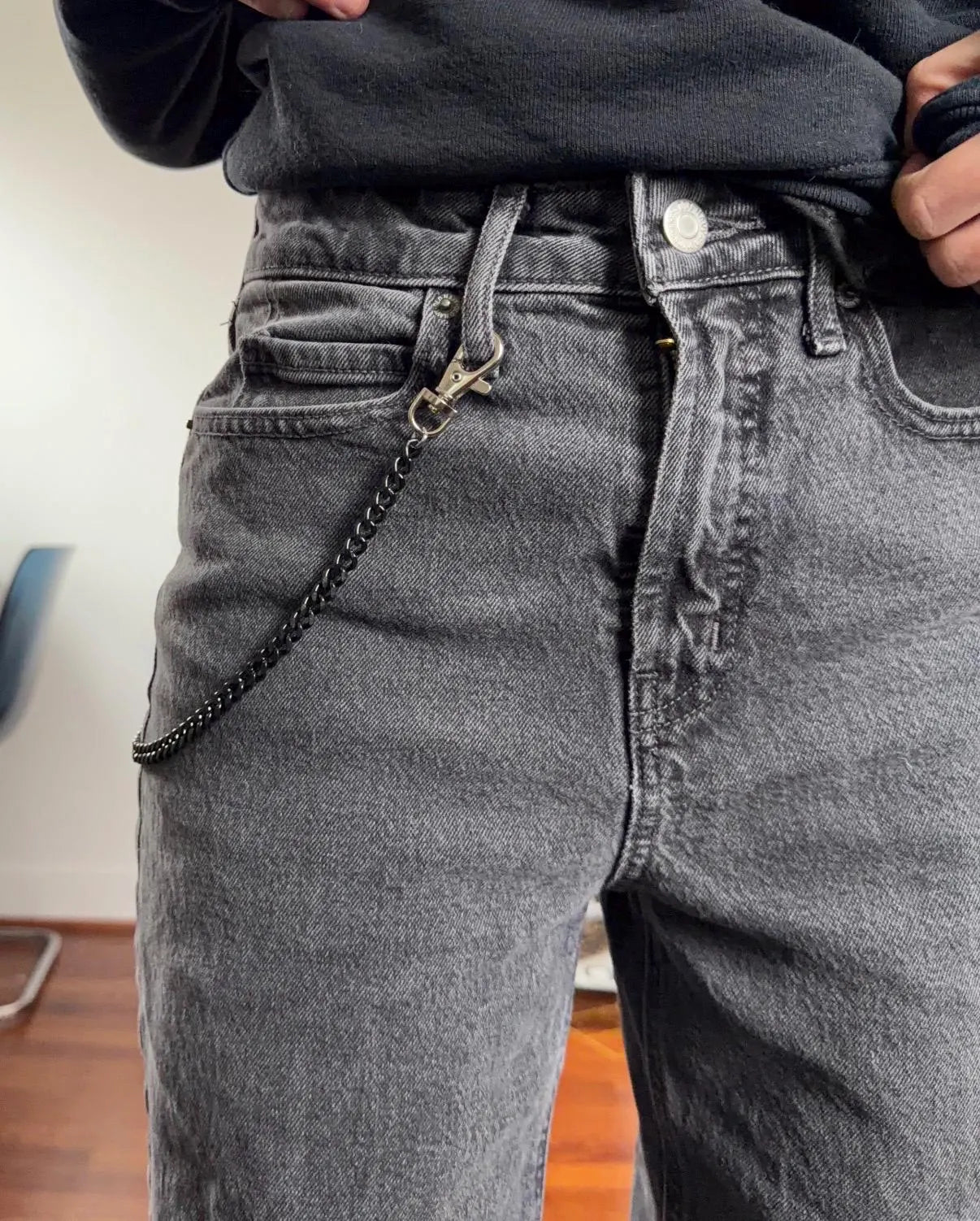 Black Phone Chain For Belt Loops
