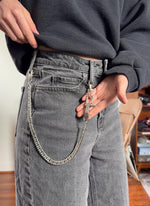 Industrial Curb Chain Belt Loop Pants Chain