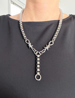 Barbed Wire Edgy Lariat Necklace