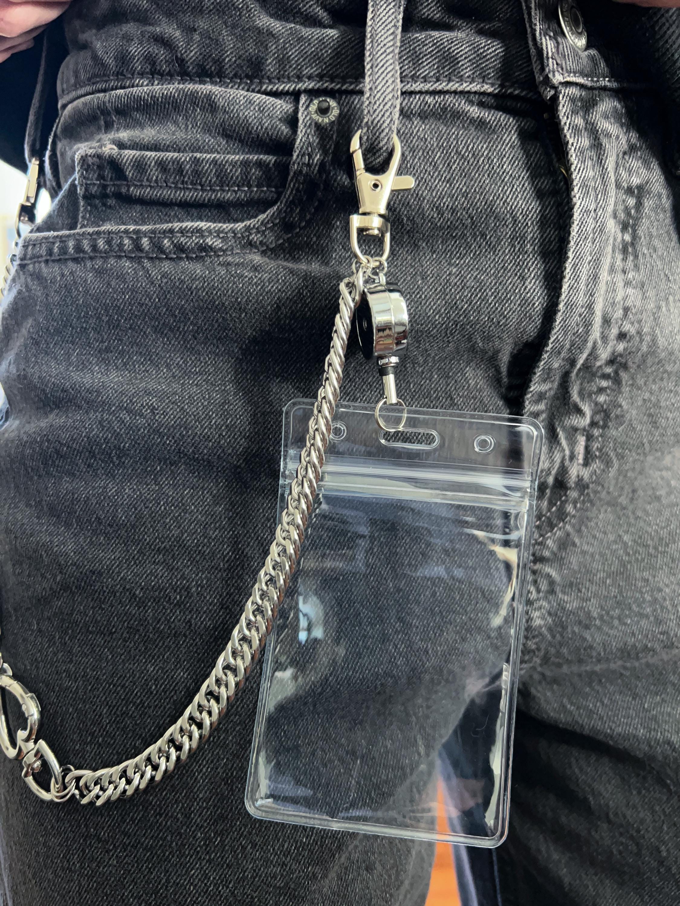 Heart Carabiner ID Badge Holder Pants Chain