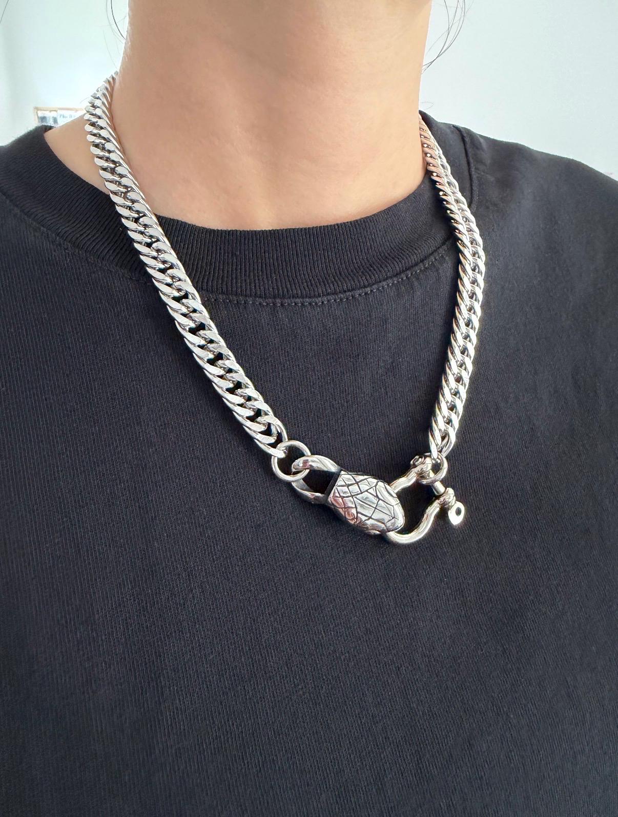 Snake Charm Industrial Chain Necklace
