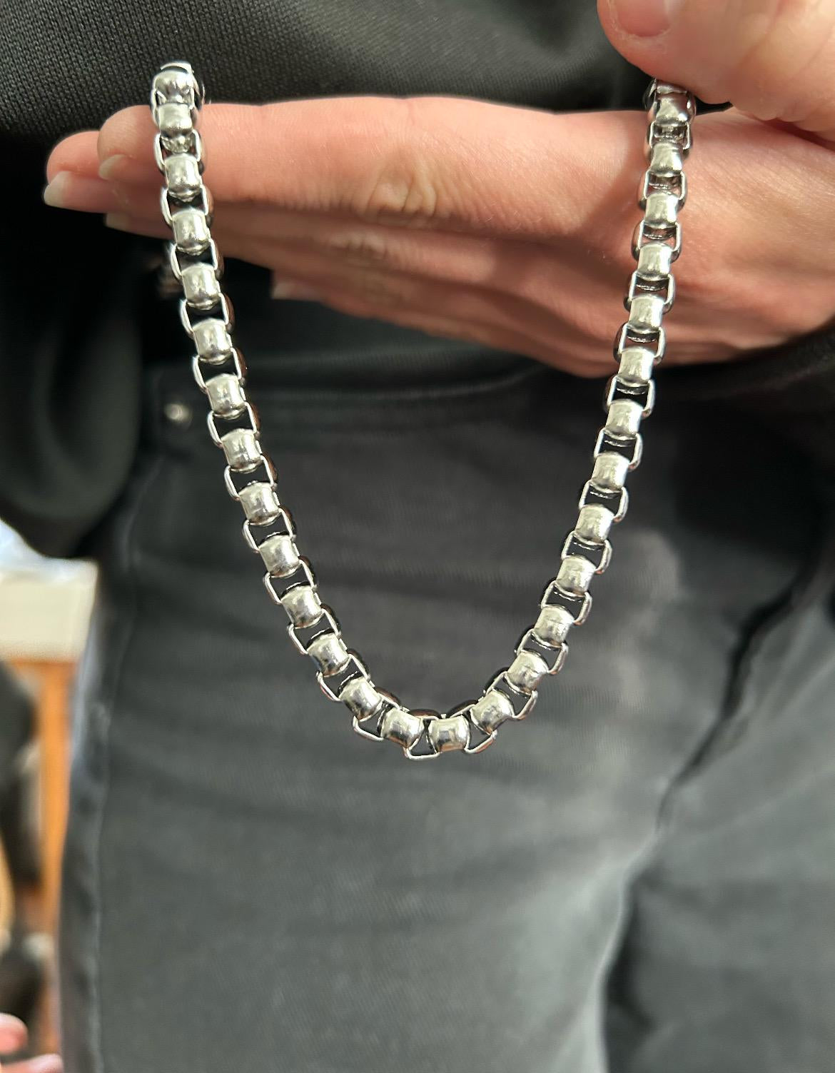 Skull Charm Snake Chain Belt Loop Pants Chain