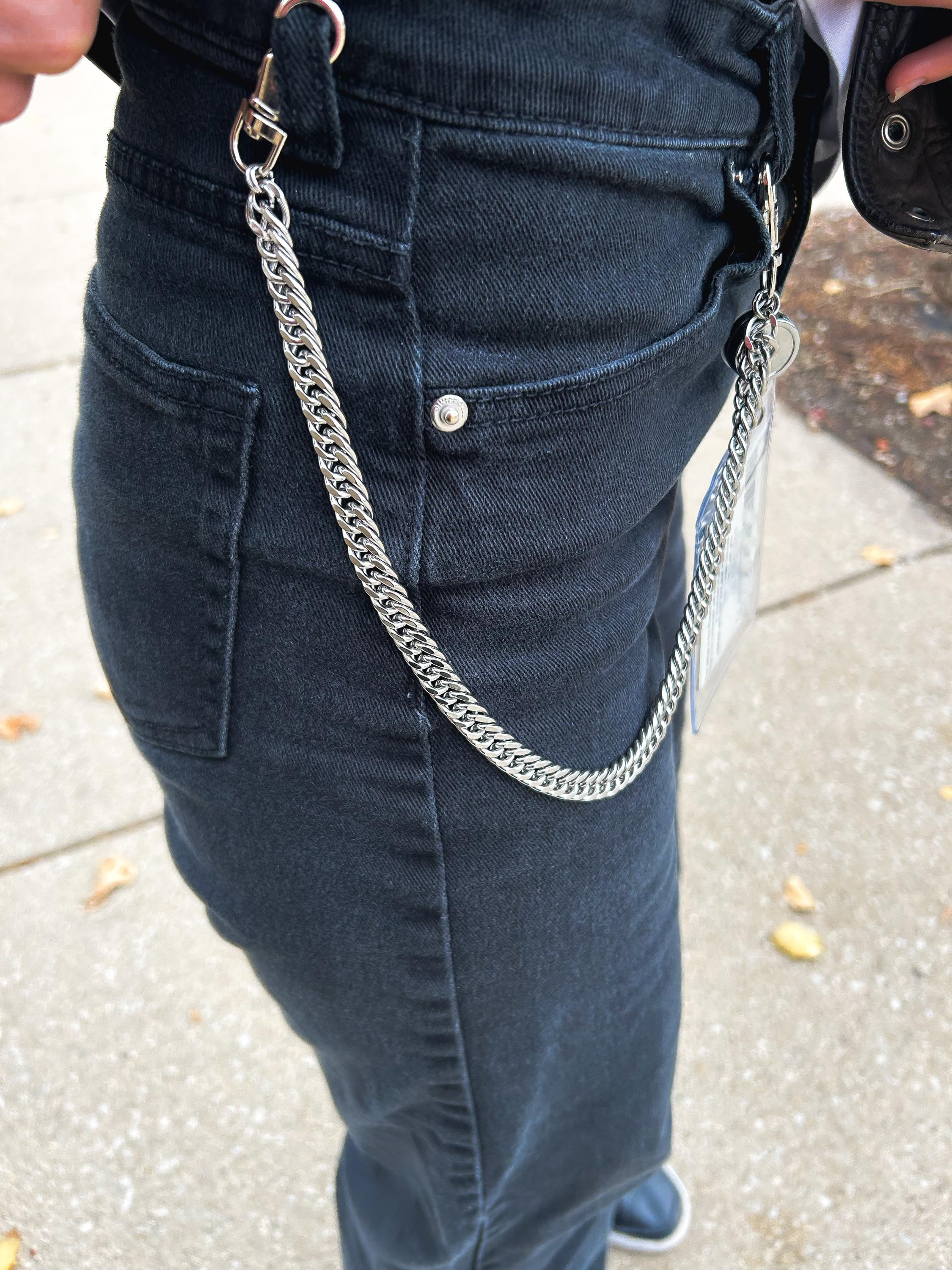 Silver ID Holder Badge Chain