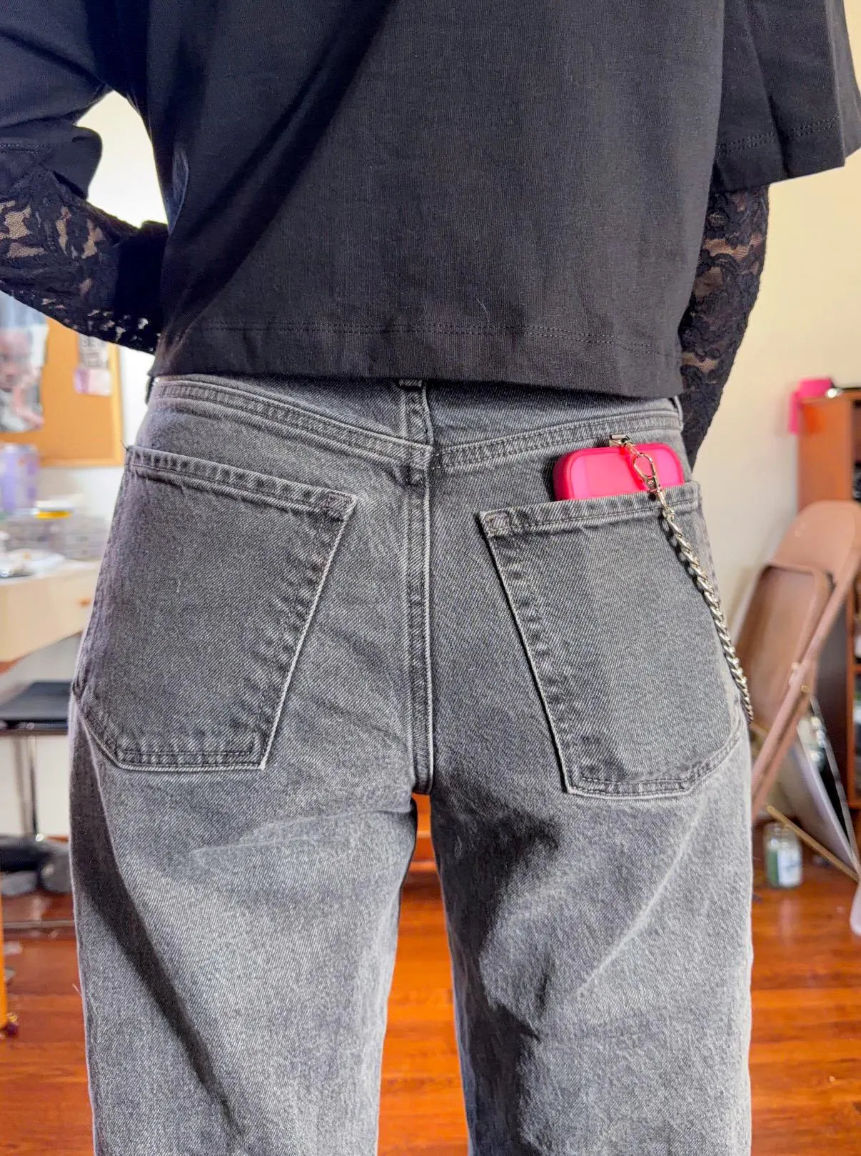 Silver Phone Chain For Belt Loops